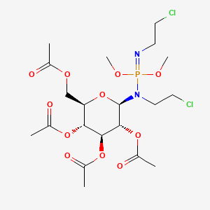 Phosphoramidimidic acid, N,N-bis(2-chloroethyl)-N'-(2,3,4,6-tetra-O-acetyl-beta-D-glucopyranosyl)-, dimethyl ester