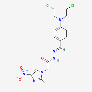 1H-Imidazole-1-acetic acid, 2-methyl-4-nitro-, ((4-(bis(2-chloroethyl)amino)phenyl)methylene)hydrazide