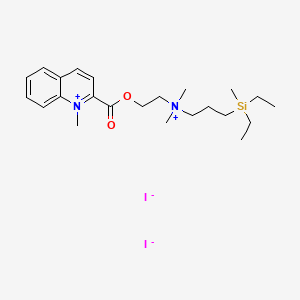 Quinolinium, 2-((2-((3-(diethylmethylsilyl)propyl)dimethylammonio)ethoxy)carbonyl)-1-methyl-,diiodide