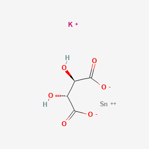 molecular formula C4H4KO6Sn+ B12699906 Tin potassium tartrate CAS No. 73926-79-1