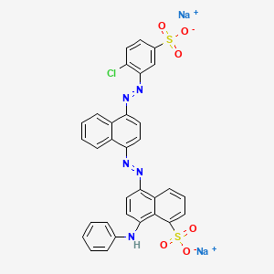 Disodium 8-anilino-5-((4-((2-chloro-5-sulphonatophenyl)azo)naphthyl)azo)naphthalene-1-sulphonate