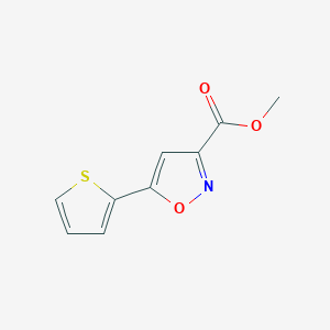 molecular formula C9H7NO3S B1269993 5-(2-噻吩基)异恶唑-3-甲酸甲酯 CAS No. 517870-23-4