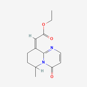 Ethyl (2E)-(6-methyl-4-oxo-7,8-dihydro-4H-pyrido(1,2-a)pyrimidin-9(6H)-ylidene)acetate