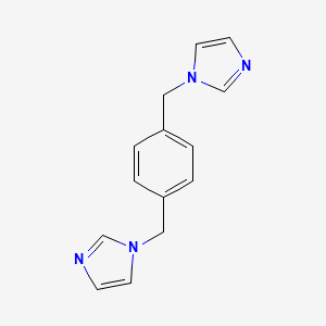 molecular formula C14H14N4 B1269995 1,4-Bis((1H-imidazol-1-yl)méthyl)benzène CAS No. 56643-83-5