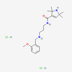 1H-Pyrrole-3-carboxamide, 2,5-dihydro-N-(3-(((2-methoxyphenyl)methyl)amino)propyl)-2,2,5,5-tetramethyl-, dihydrochloride