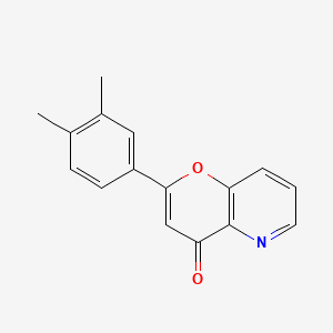 molecular formula C16H13NO2 B12699971 4H-Pyrano(3,2-b)pyridin-4-one, 2-(3,4-dimethylphenyl)- CAS No. 148190-20-9