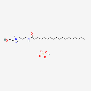 molecular formula C26H56N2O6S B12699983 (2-Hydroxyethyl)dimethyl(3-((1-oxooctadecyl)amino)propyl)ammonium methyl sulphate CAS No. 61792-35-6