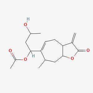 2H-Cyclohepta(b)furan-2-one, 6-(1-(acetyloxy)-3-hydroxybutyl)-3,3a,4,7,8,8a-hexahydro-7-methyl-3-methylene-