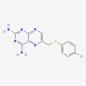 2,4-Pteridinediamine, 6-((4-chlorophenylthio)methyl)