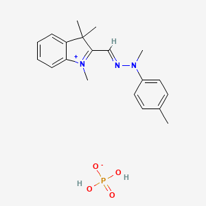 1,3,3-Trimethyl-2-((methyl(p-tolyl)hydrazono)methyl)-3H-indolium dihydrogen phosphate