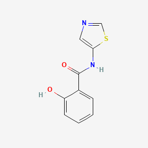 molecular formula C10H8N2O2S B12700053 Benzamide, 2-hydroxy-N-5-thiazolyl- CAS No. 123199-77-9