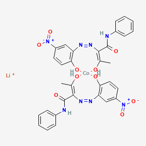 Lithium bis(2-((2-hydroxy-5-nitrophenyl)azo)-3-oxo-N-phenylbutyramidato(2-))cobaltate(1-)