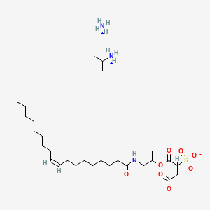 Ammonium isopropylammonium 1-(1-methyl-2-(oleoylamino)ethyl) sulphonatosuccinate