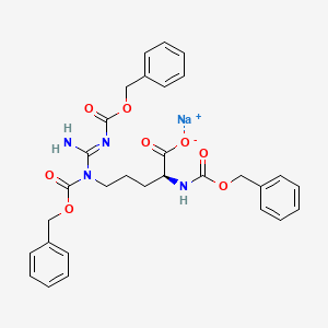 N2,N5-Bis((benzyloxy)carbonyl)-N5-(imino(((benzyloxy)carbonyl)amino)methyl)-L-ornithine, monosodium salt