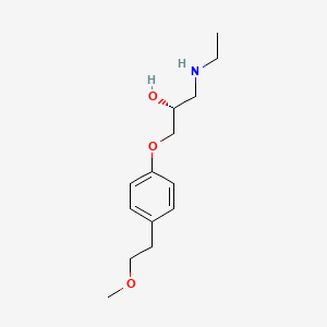 molecular formula C14H23NO3 B12700223 2-Propanol, 1-(ethylamino)-3-(4-(2-methoxyethyl)phenoxy)-, (R)- CAS No. 95586-78-0