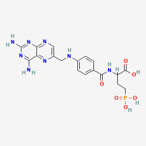 2-((4-(((2,4-Diaminopteridin-6-yl)methyl)amino)phenyl)carbonylamino)-4-phosphonobutanoic acid