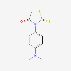 molecular formula C11H12N2OS2 B1270023 3-(4-Dimethylamino-phenyl)-2-thioxo-thiazolidin-4-one CAS No. 34557-44-3