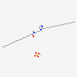 molecular formula C43H87N3O5S B12700259 2-Heptadecyl-4,5-dihydro-1-methyl-1-(3-((1-oxooctadecyl)amino)propyl)-1-H-imidazolium methyl sulphate CAS No. 94022-79-4