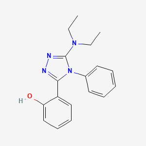 molecular formula C18H20N4O B12700270 2-(5-(Diethylamino)-4-phenyl-4H-1,2,4-triazol-3-yl)phenol CAS No. 82619-87-2