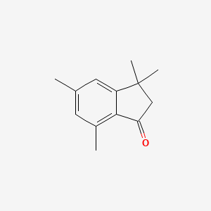 molecular formula C13H16O B12700273 3,3,5,7-Tetramethyl-1-indanone CAS No. 54789-23-0