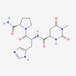 (4S)-N-[(2R)-1-[(2S)-2-carbamoylpyrrolidin-1-yl]-3-(1H-imidazol-5-yl)-1-oxopropan-2-yl]-1-methyl-2,6-dioxo-1,3-diazinane-4-carboxamide