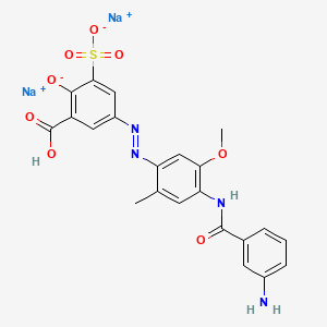 Sodium 5-((4-((3-aminobenzoyl)amino)-5-methoxy-o-tolyl)azo)-3-sulphosalicylate