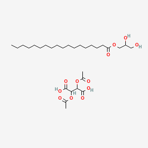 Butanedioic acid, 2,3-bis(acetyloxy)-, ester with 1,2,3-propanetriol octadecanoate