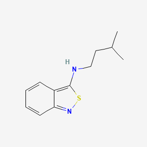 molecular formula C12H16N2S B12700320 3-(3-Methylbutyl)amino-2,1-benzisothiazole CAS No. 149862-57-7