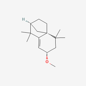 molecular formula C16H26O B12700329 2H-2,4a-Methanonaphthalene, 1,3,4,5,6,7-hexahydro-7-methoxy-1,1,5,5-tetramethyl-, (2S,4aR,7S)- CAS No. 393517-28-7