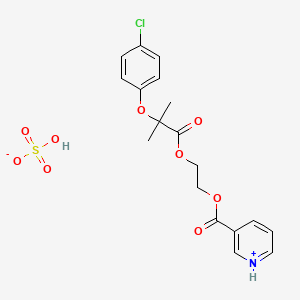 3-(2-(2-(p-Chlorophenoxy)-2-methylpropionyloxy)ethoxycarbonyl)pyridinium hydrogen sulphate