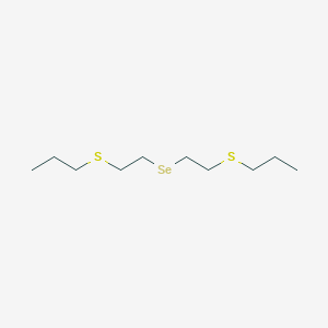 molecular formula C10H22S2Se B12700373 1,1'-(Selenobis(2,1-ethanediylthio))bispropane CAS No. 90053-44-4