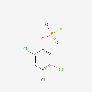 molecular formula C8H8Cl3O3PS B12700390 O,S-Dimethyl O-2,4,5-trichlorophenyl phosphorothioate CAS No. 721-35-7