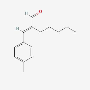 molecular formula C15H20O B12700402 2-((4-Methylphenyl)methylene)heptan-1-al CAS No. 154581-97-2