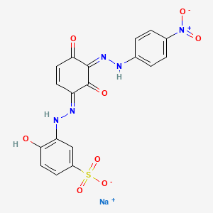 Sodium 3-((2,4-dihydroxy-3-((4-nitrophenyl)azo)phenyl)azo)-4-hydroxybenzenesulphonate