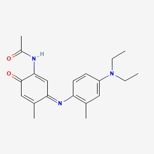 Acetamide, N-(3-((4-(diethylamino)-2-methylphenyl)imino)-4-methyl-6-oxo-1,4-cyclohexadien-1-yl)-