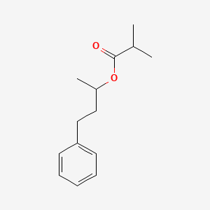 molecular formula C14H20O2 B12700474 Isobutyrate phenylethyl methyl carbinol CAS No. 85733-06-8