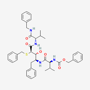 (2R,3R,4S)-N-(2-(Benzylthio)-4-((N-((benzyloxy)carbonyl)valyl)amino)-3-hydroxy-5-phenylpentanoyl)valine benzylamide