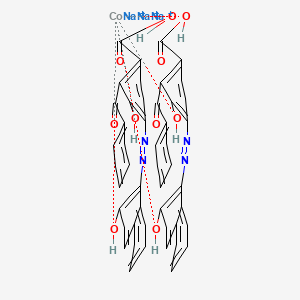 molecular formula C48H32CoN4Na3O10+3 B12700507 Trisodium bis(2-(4-((2-hydroxy-1-naphthyl)azo)benzoyl-3-hydroxy)benzoato(3-))cobaltate(3-) CAS No. 84777-71-9