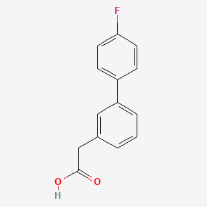 molecular formula C14H11FO2 B1270054 2-(4'-氟-[1,1'-联苯]-3-基)乙酸 CAS No. 327107-49-3