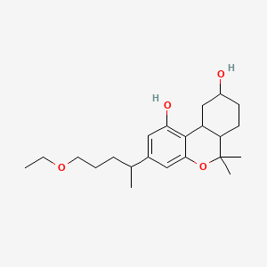 6H-Dibenzo(b,d)pyran-1,9-diol, 6a,7,8,9,10,10a-hexahydro-6,6-dimethyl-3-(4-ethoxy-1-methylbutyl)-