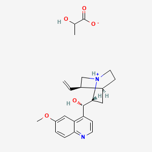 molecular formula C23H30N2O5 B12700580 (9S)-9-Hydroxy-6'-methoxycinchonanium lactate CAS No. 85135-84-8