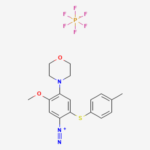 5-Methoxy-4-(morpholin-4-yl)-2-((p-tolyl)thio)benzenediazonium hexafluorophosphate