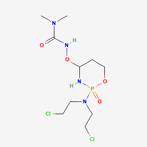 Urea, N-((2-(bis(2-chloroethyl)amino)tetrahydro-2H-1,3,2-oxazaphosphorin-4-yl)oxy)-N,N'-dimethyl-, P-oxide