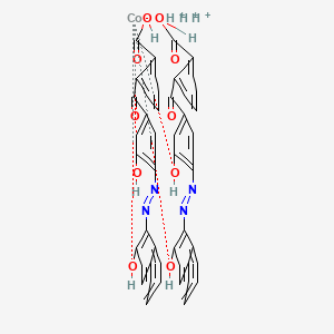 Trihydrogen bis(2-(3-hydroxy-4-((2-hydroxy-1-naphthyl)azo)benzoyl)benzoato(3-))cobaltate(3-)