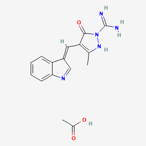 4,5-Dihydro-4-(1H-indol-3-ylmethylene)-3-methyl-5-oxo-1H-pyrazole-1-carboxamidine monoacetate