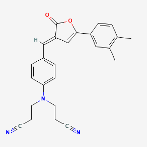 Propanenitrile, 3,3'-((4-((E)-(5-(3,4-dimethylphenyl)-2-oxo-3(2H)-furanylidene)methyl)phenyl)imino)bis-