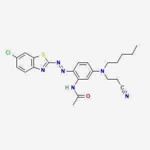 N-[2-[(6-Chlorobenzothiazol-2-YL)azo]-5-[(2-cyanoethyl)pentylamino]phenyl]acetamide