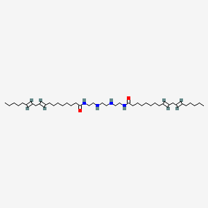 molecular formula C42H78N4O2 B12700814 N,N'-(Ethane-1,2-diylbis(iminoethane-1,2-diyl))bis(octadeca-9,12-dien-1-amide) CAS No. 93918-51-5