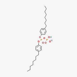 molecular formula C28H44O7P2 B12700845 P,P-Bis(octylphenyl) diphosphate CAS No. 73559-49-6