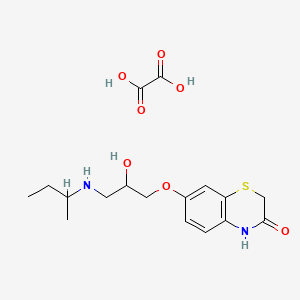 7-[3-(butan-2-ylamino)-2-hydroxypropoxy]-4H-1,4-benzothiazin-3-one;oxalic acid